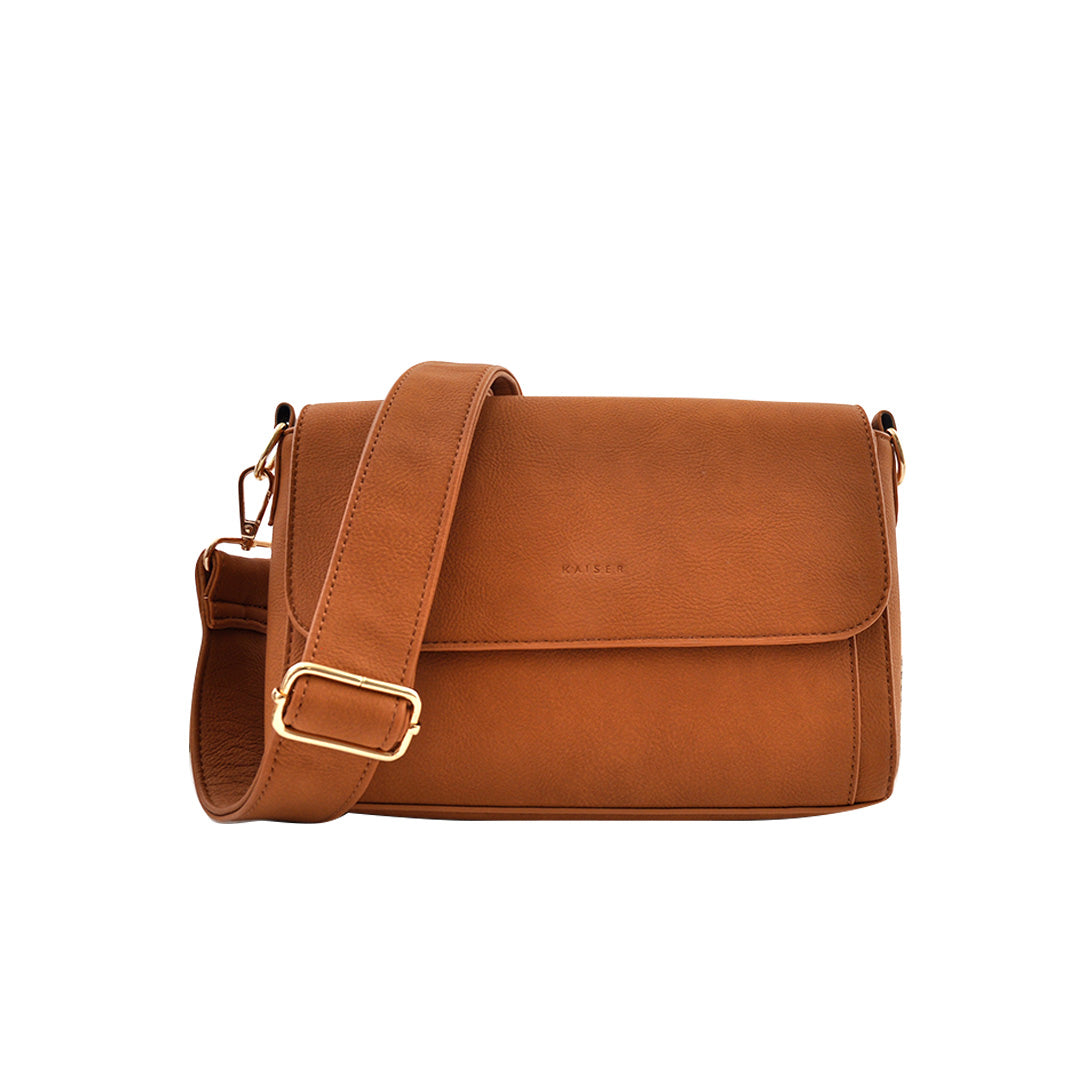 Satchel With Detailed Strap - Tan